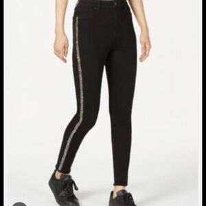 Encore Jeans Black Pants with Silver Button